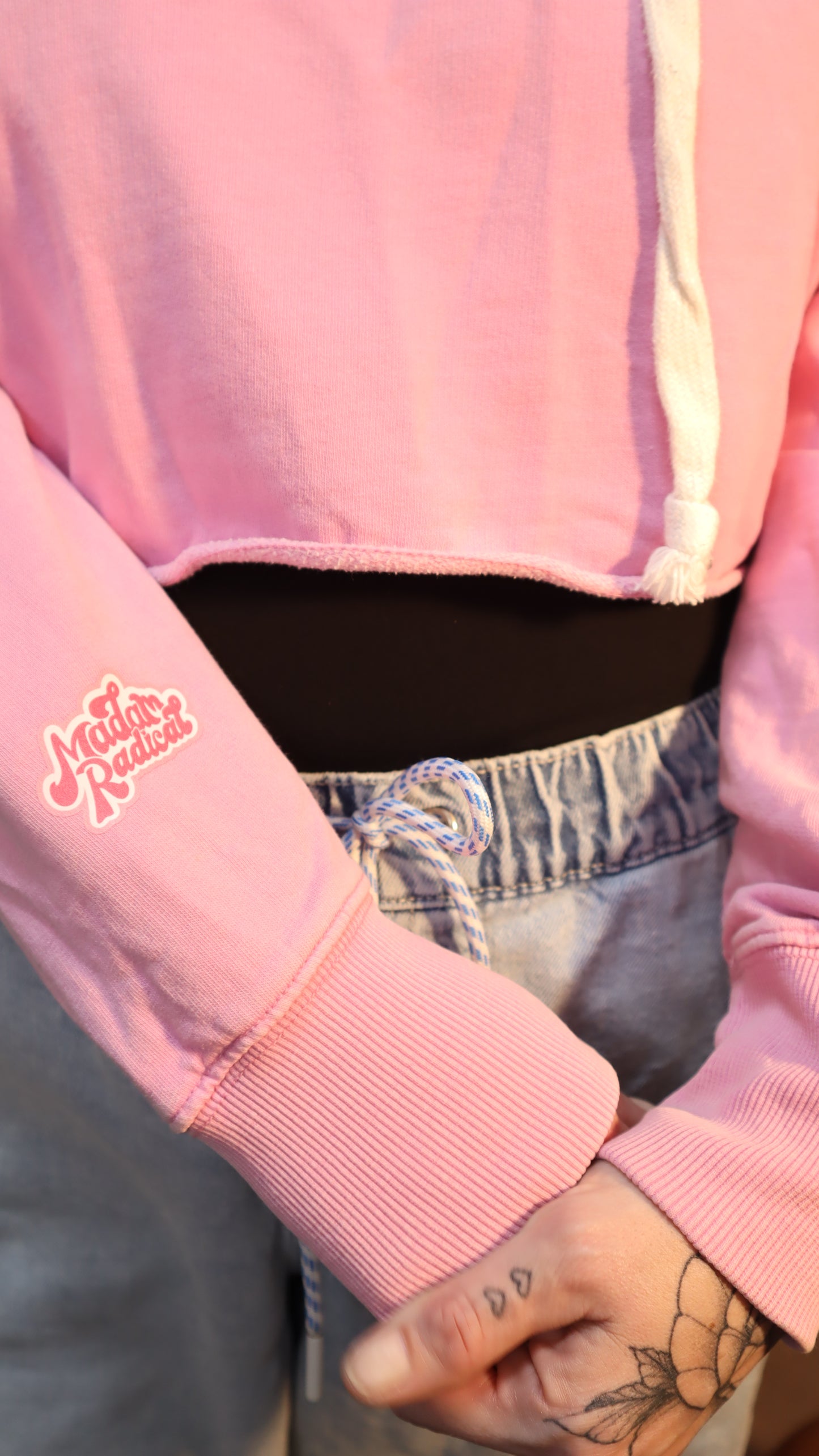 Totally Homosexual Retro Novelty Upcycled Cropped Hoodie
