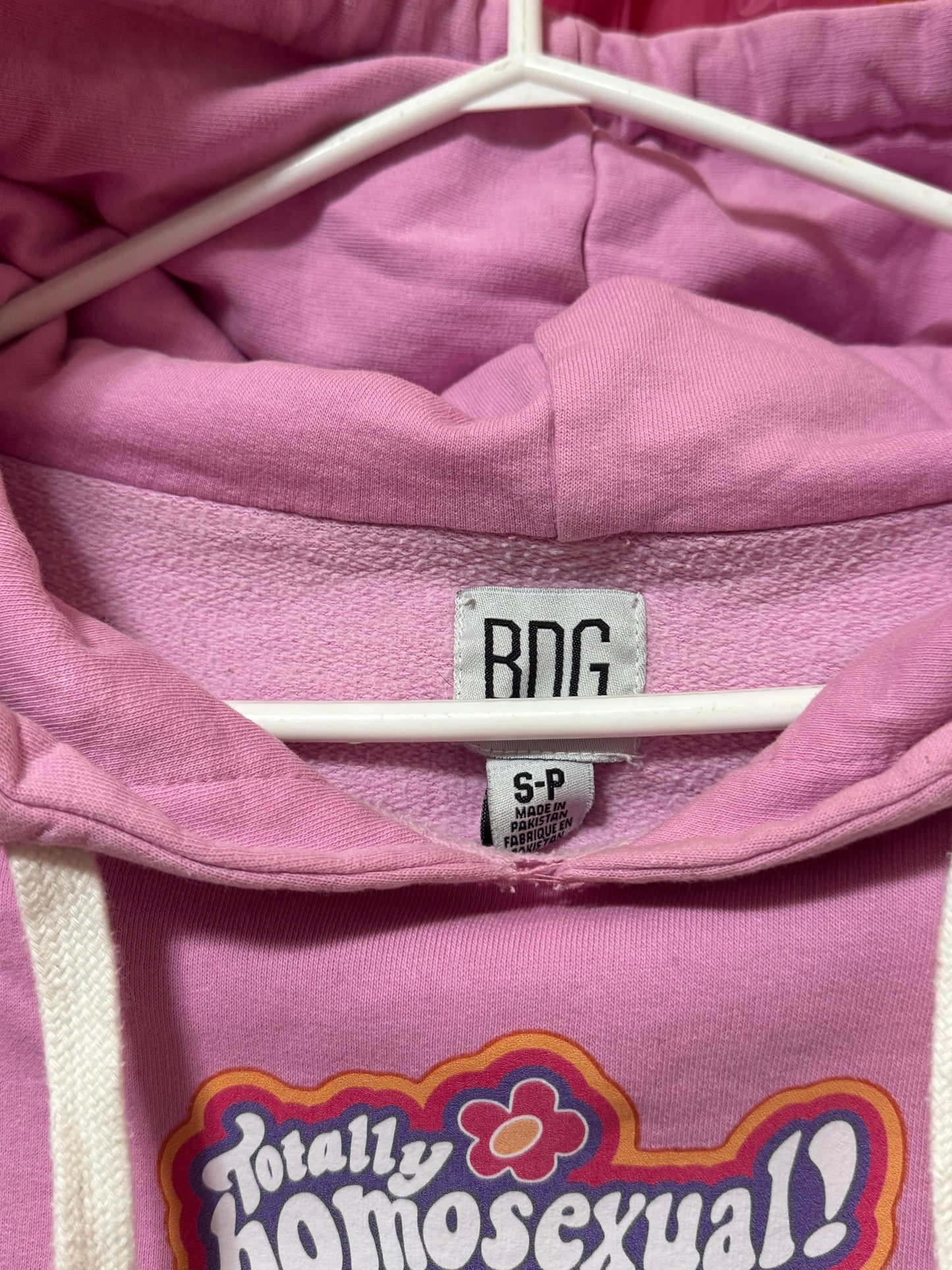Totally Homosexual Retro Novelty Upcycled Cropped Hoodie