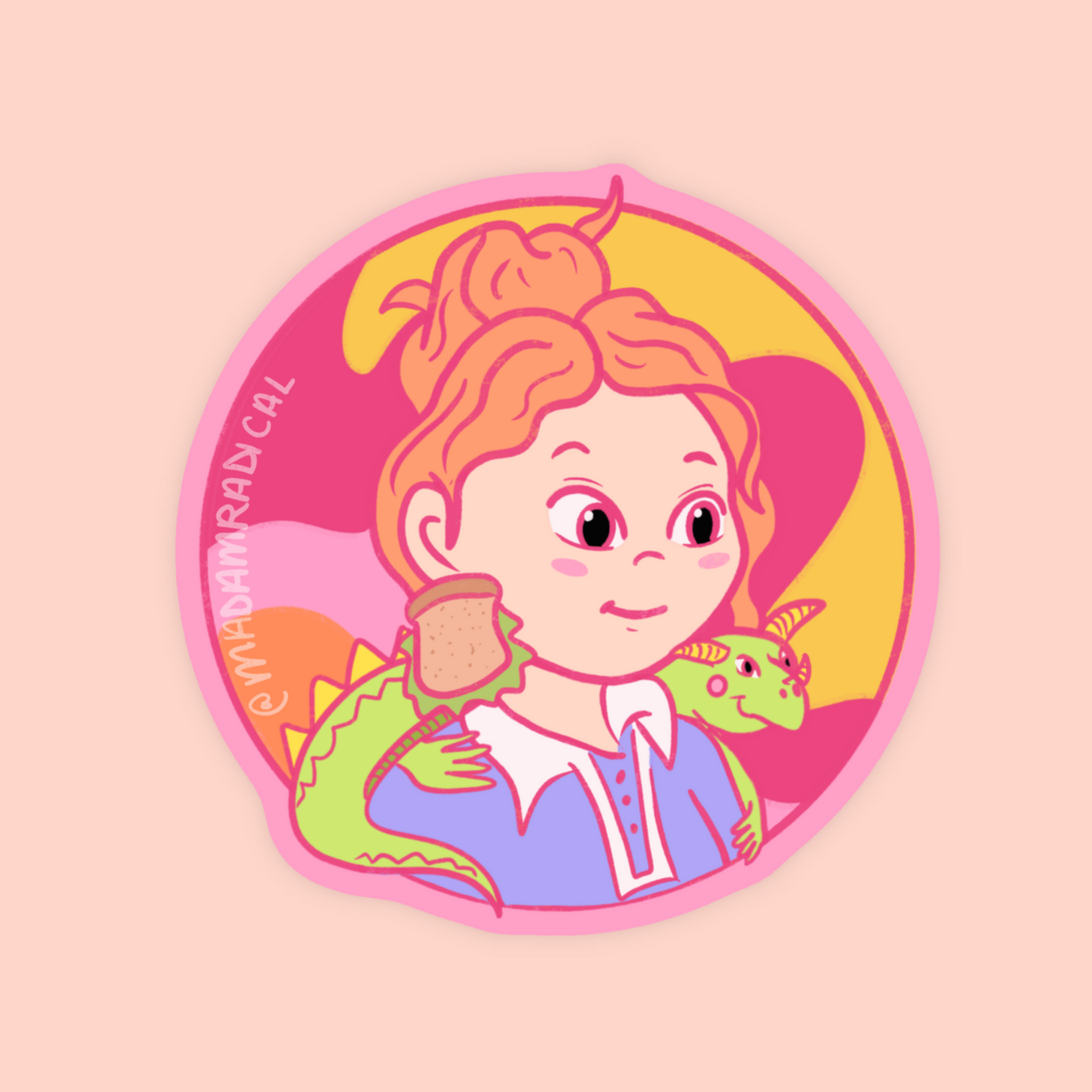 Magic School Bus Teacher Frizzle Waterproof Vinyl Sticker DTF