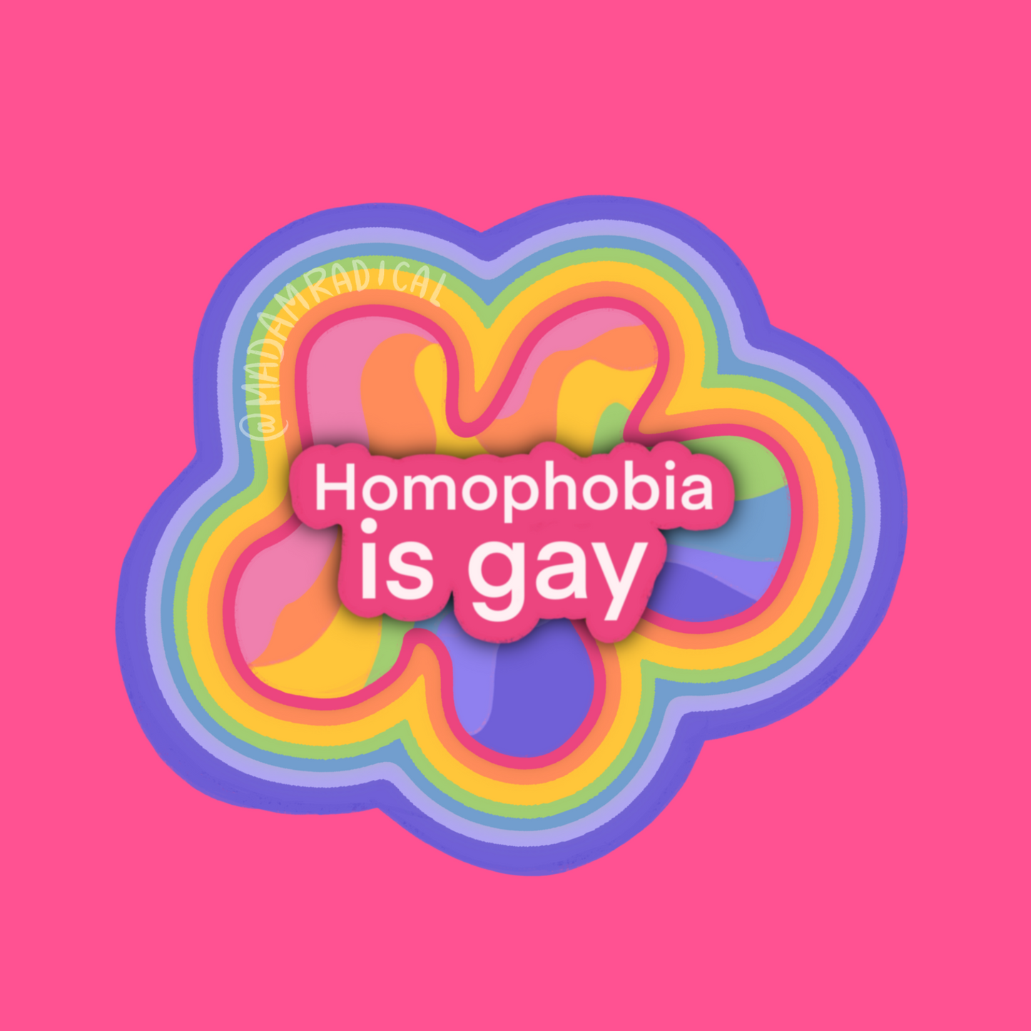 Homophobia is Gay Pride LGBTQIA2S+ Satire Rainbow