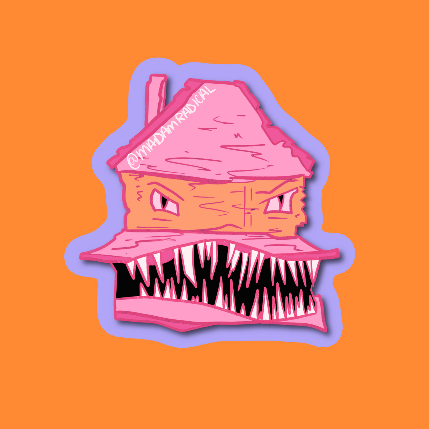 Monster House Haunted Halloween Nostaglia Novelty Waterproof Vinyl Sticker DTF