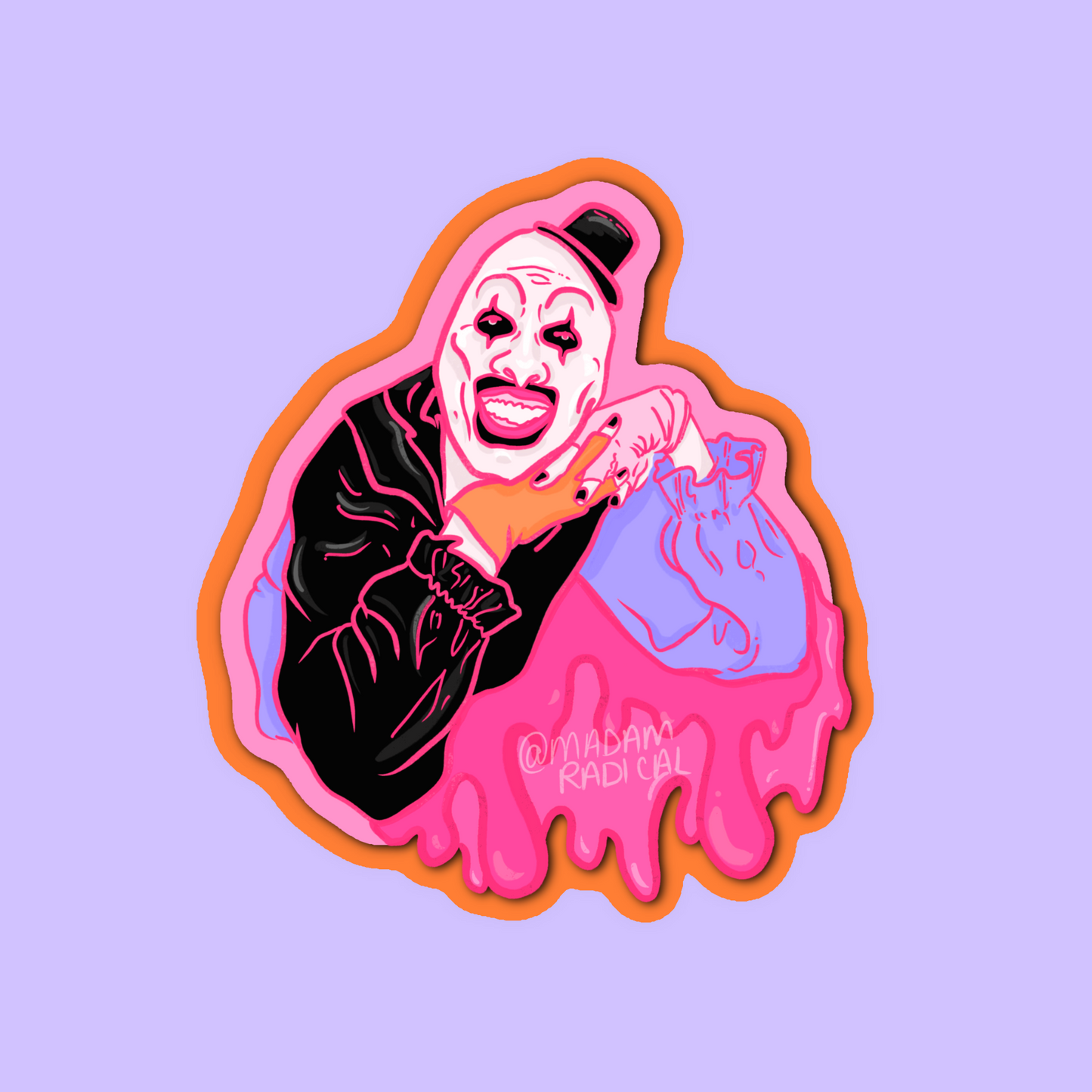 Art the Clown Terrifier Merch Novelty Waterproof Vinyl Sticker DTF