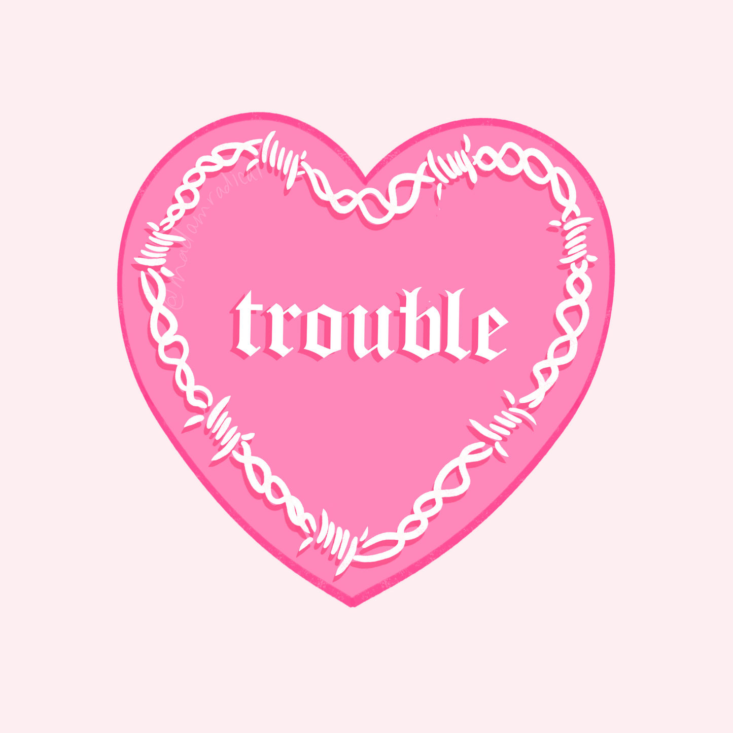 Taylor Swift Trouble Barbed Wire Hearts Novelty Waterproof Vinyl Sticker DTF
