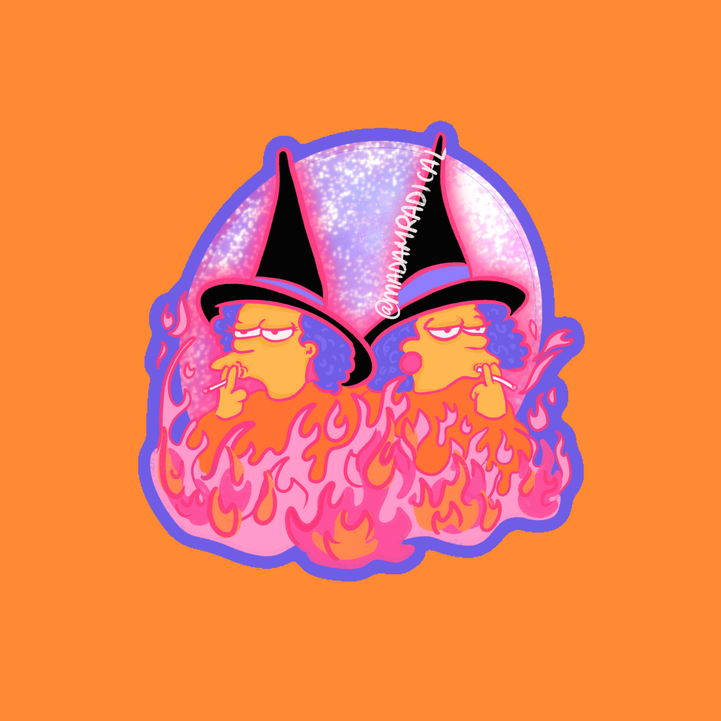Simpsons Witches Treehouse of Horror Halloween Nostaglia Novelty Waterproof Vinyl Sticker DTF