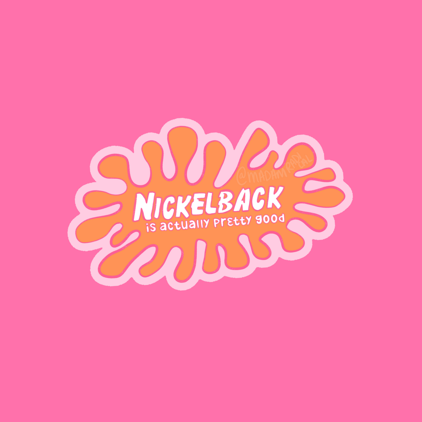 Nickelodeon Nickelback Band Retro Merch Novelty Waterproof Vinyl Sticker DTF