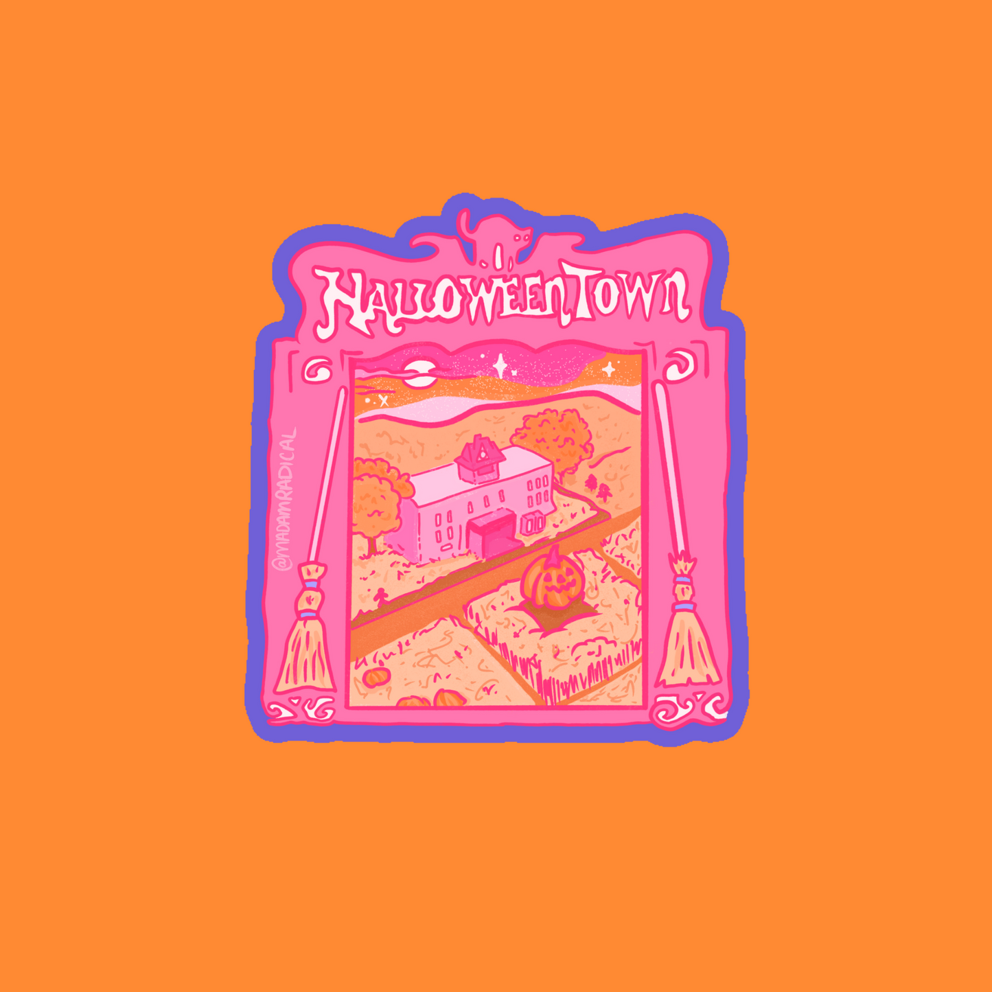 Halloweentown Halloween Nostaglia Novelty Waterproof Vinyl Sticker DTF