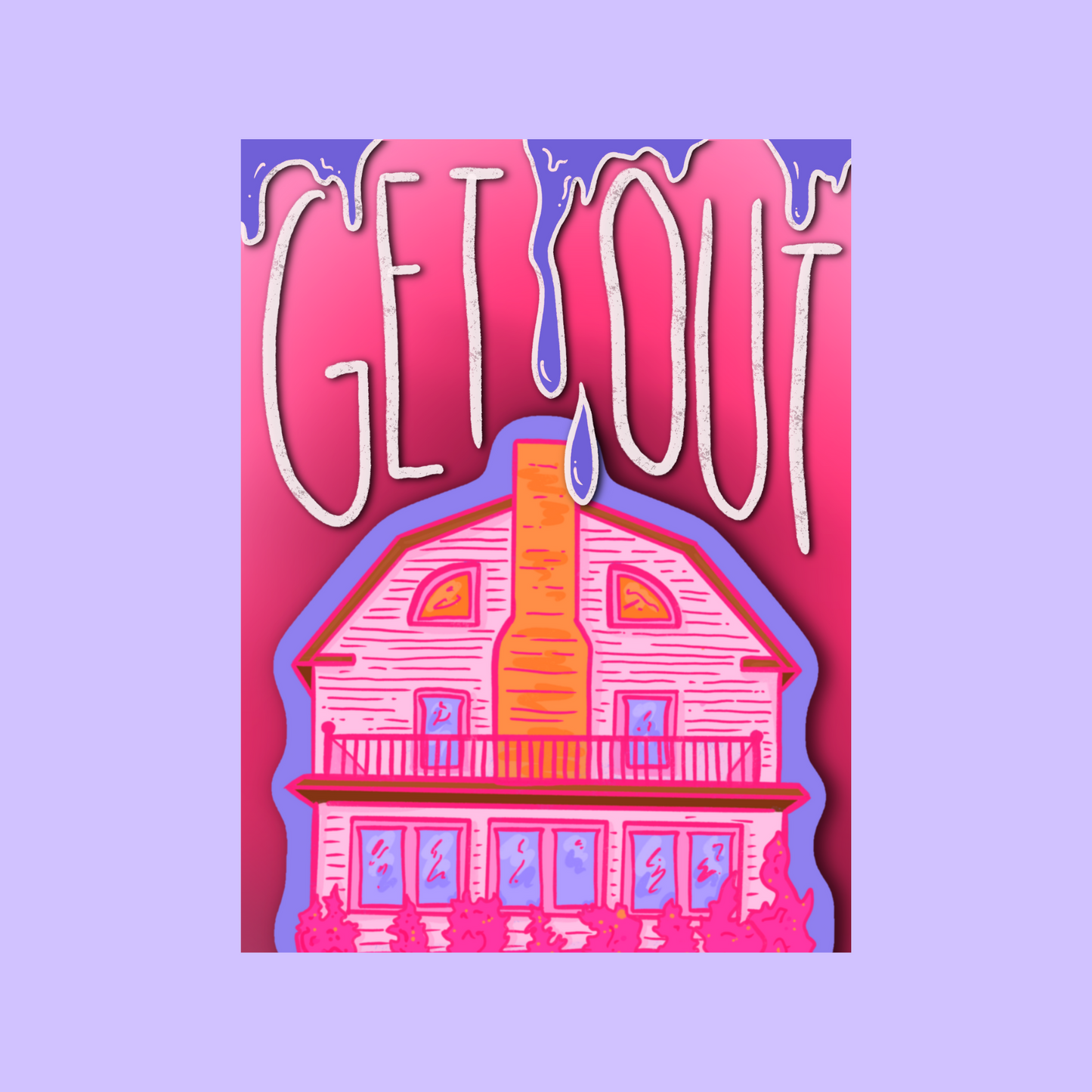 AmityVille Horror House Get Out Halloween Nostaglia Novelty Waterproof Vinyl Sticker DTF