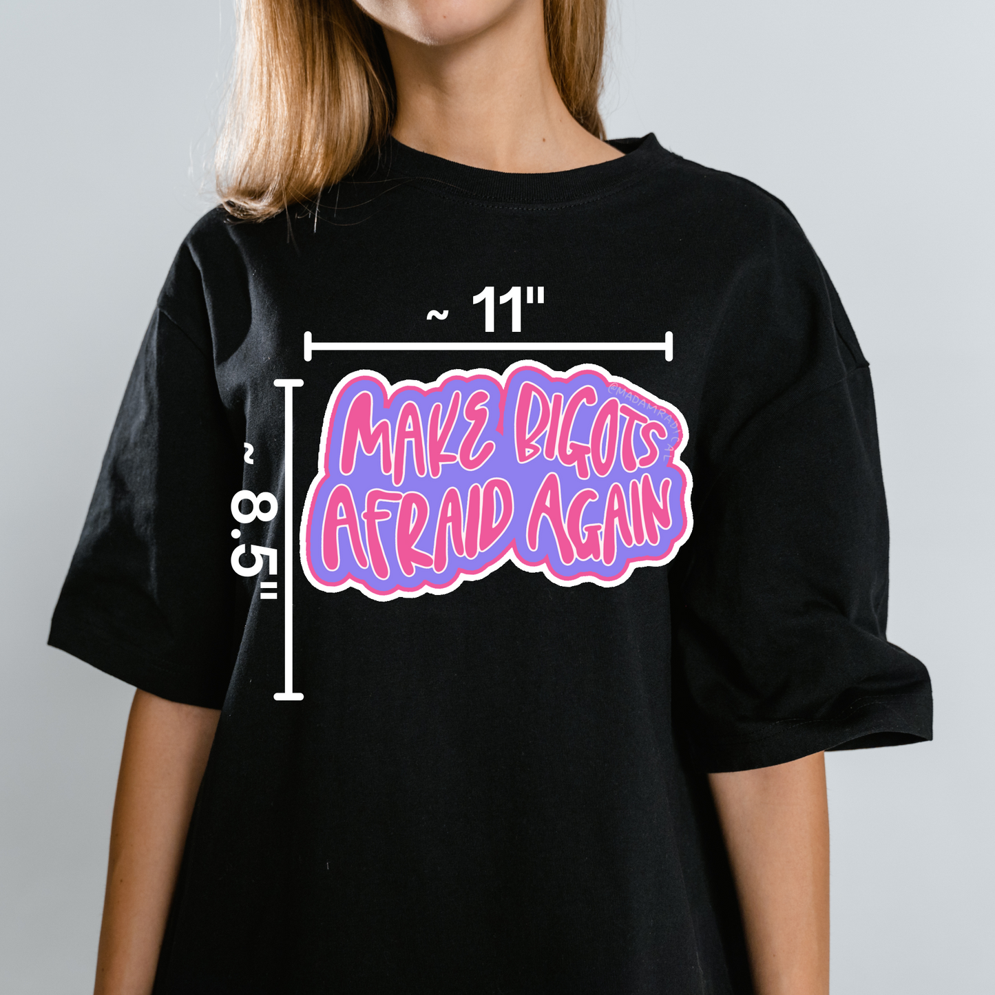 Make Bigots Afraid Again Anti-Trump Campaign Pride LGBTQIA2S+ Waterproof Vinyl Sticker DTF