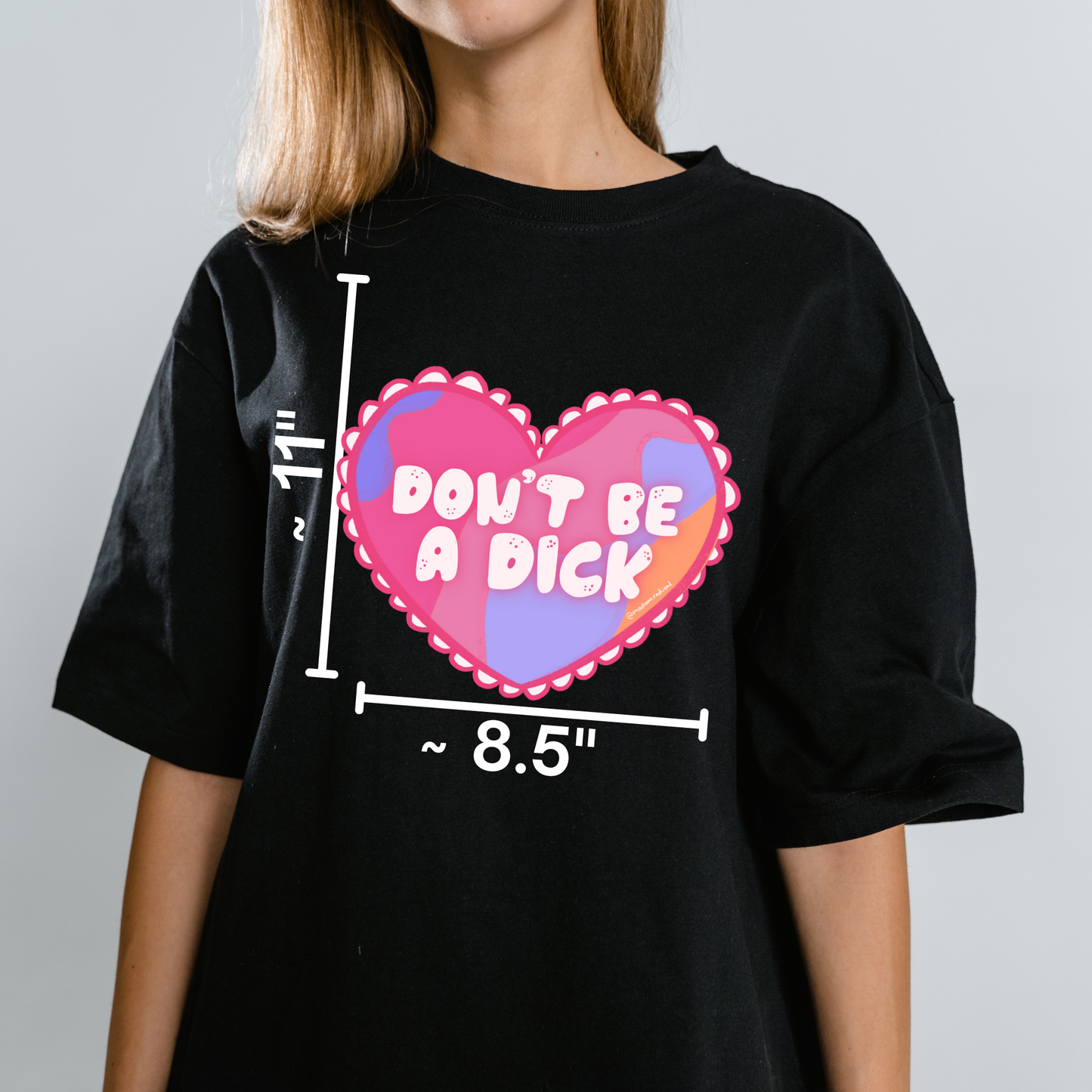 Rainbow Don't Be a Dick Satire Novelty Waterproof Vinyl Sticker DTF