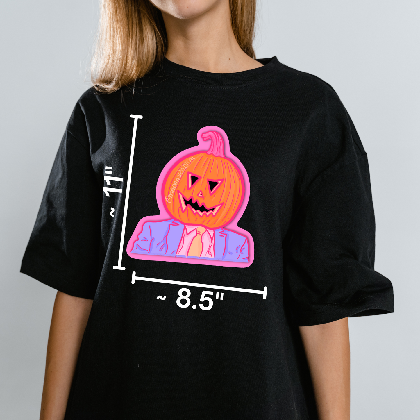 Dwight Pumpkin Head Halloween Nostaglia Novelty Waterproof Vinyl Sticker DTF