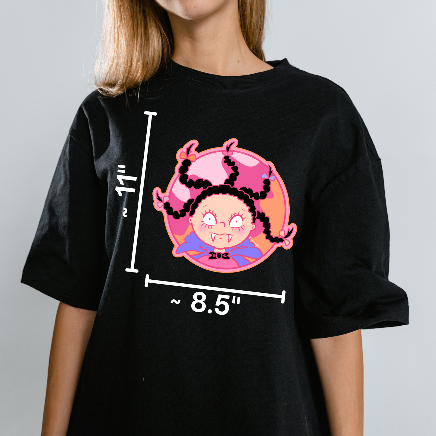 Mona the Vampire Y2K Nostalgia Satire Novelty Waterproof Vinyl Sticker DTF