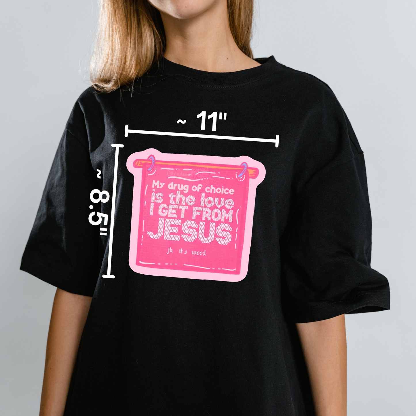 Cross Stitch Anti Religious Trauma Stoner Satire Novelty Waterproof Vinyl Sticker DTF
