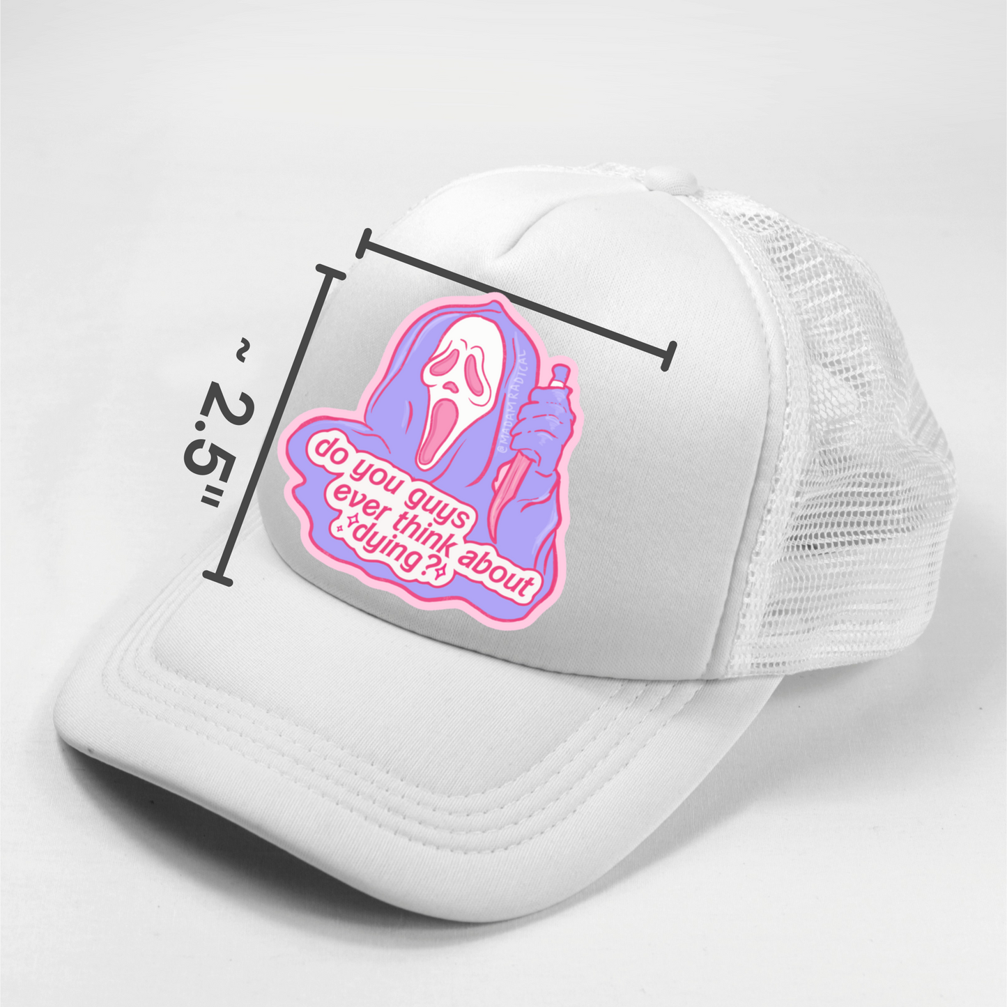 Do You Guys Ever Think About Dying Ghostface Scream Horror Waterproof Vinyl Sticker DTF