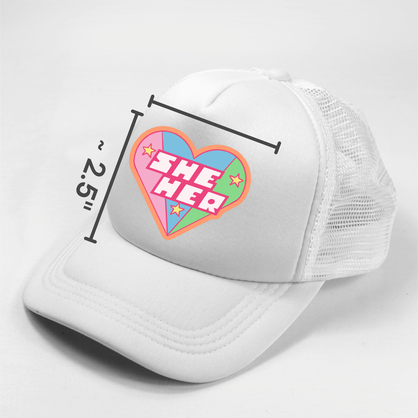 She/Her Pronouns Powerpuff Girls Nostalgia Novelty Pride Waterproof Vinyl Sticker DTF