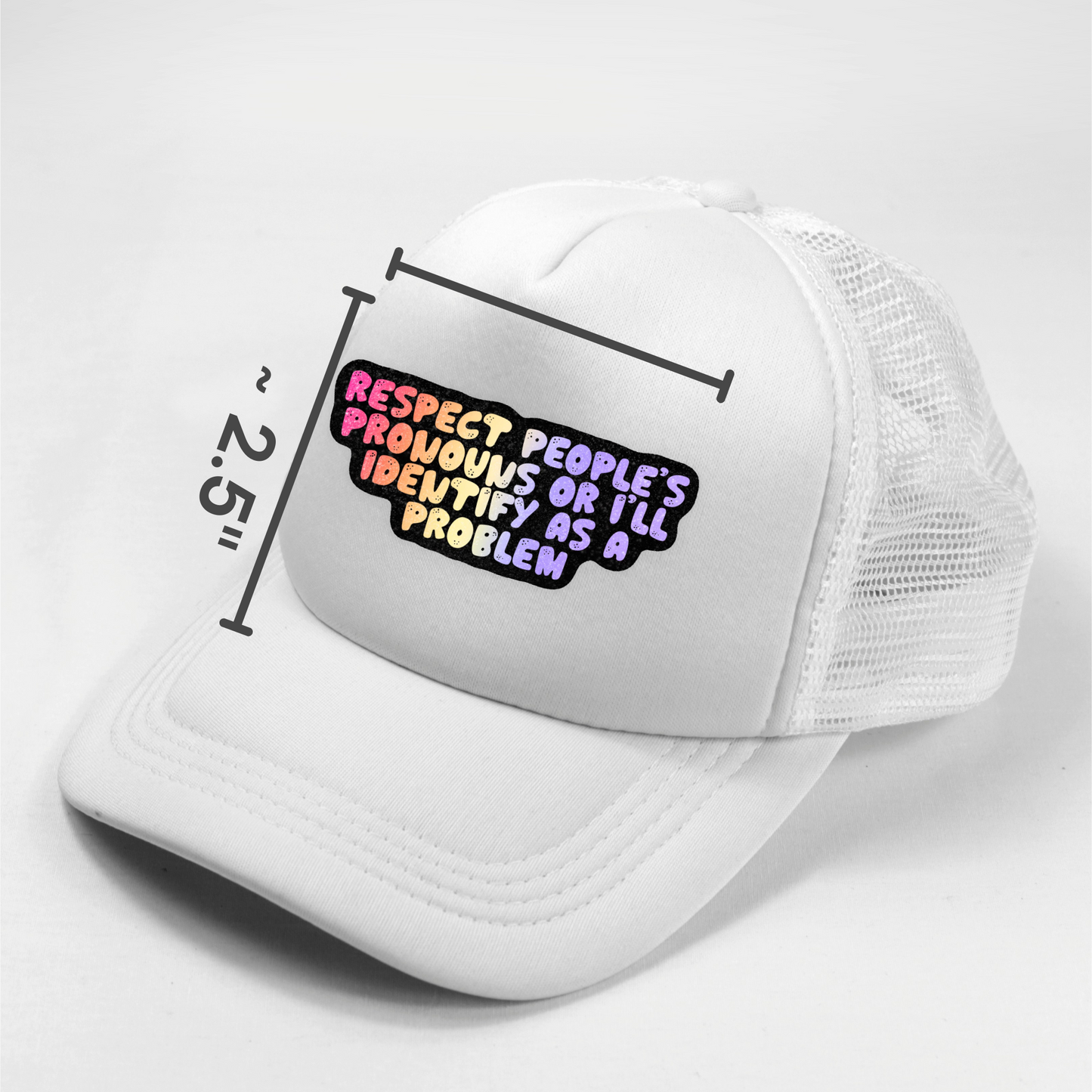 Respect Pronouns Or... Problem Pride Gay LGBTQIA2S+ Novelty Waterproof Vinyl Sticker DTF