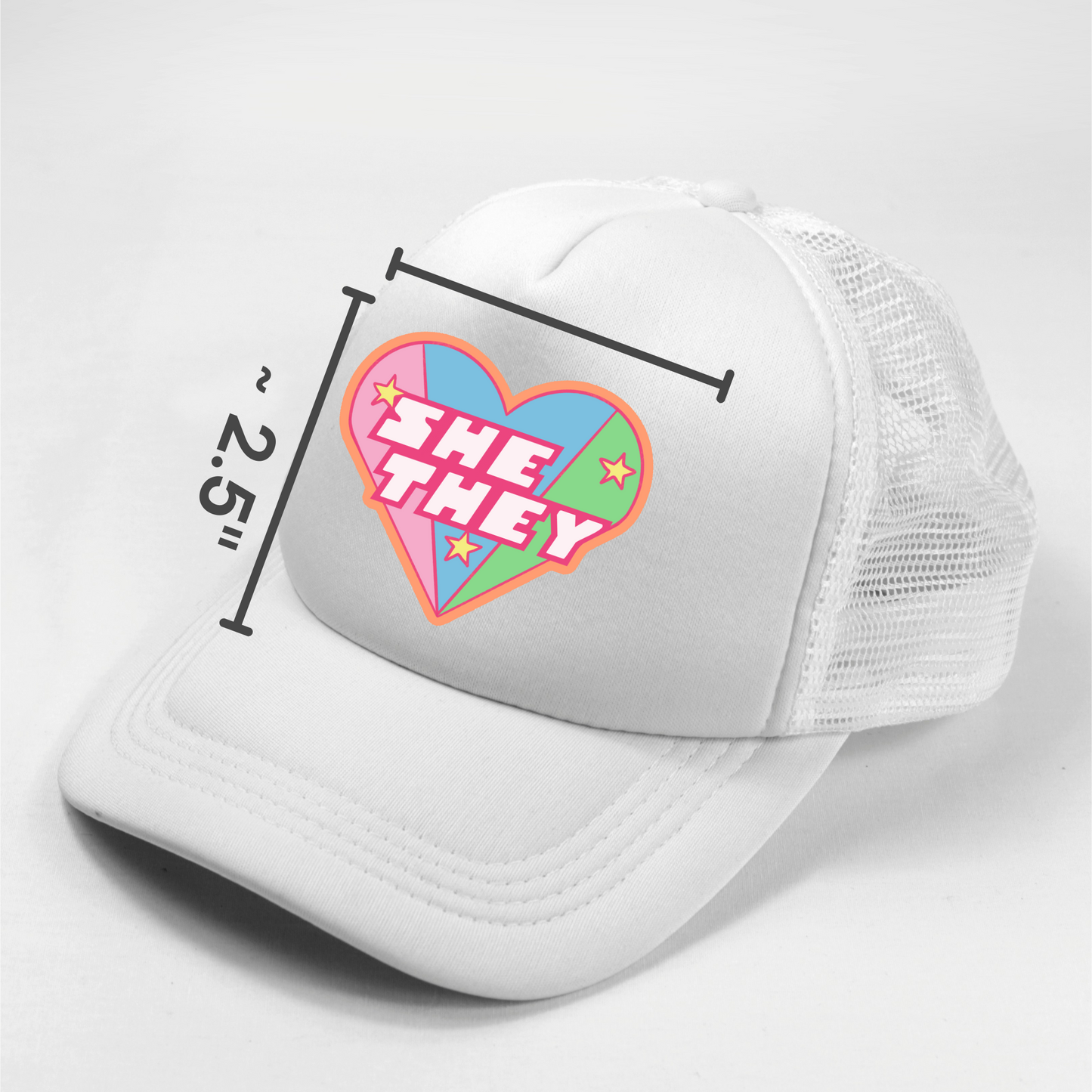 She/They Pronouns Powerpuff Girls Nostalgia Novelty Pride Waterproof Vinyl Sticker DTF