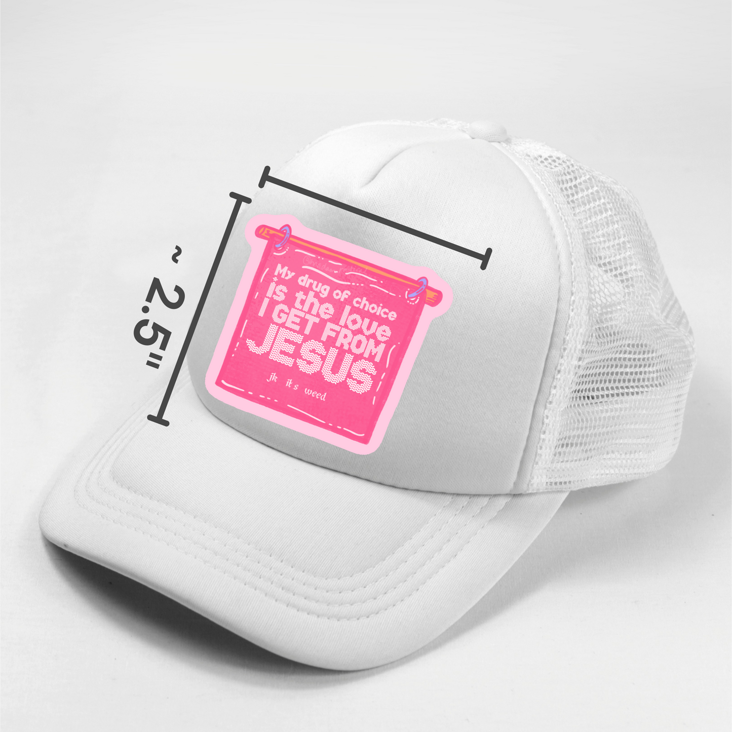 Cross Stitch Anti Religious Trauma Stoner Satire Novelty Waterproof Vinyl Sticker DTF