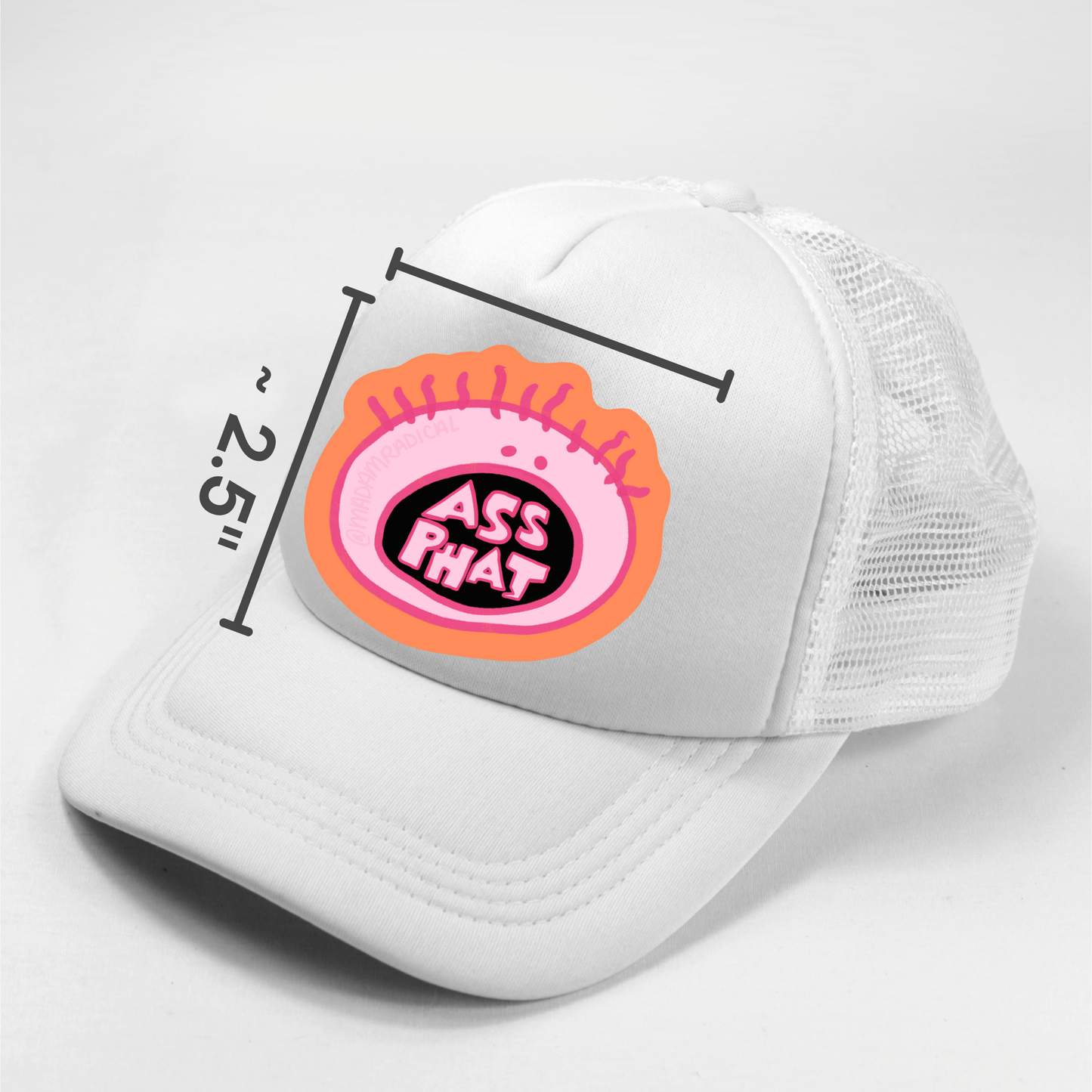 Ass Phat All That Y2K Nostalgia Satire Novelty Waterproof Vinyl Sticker DTF