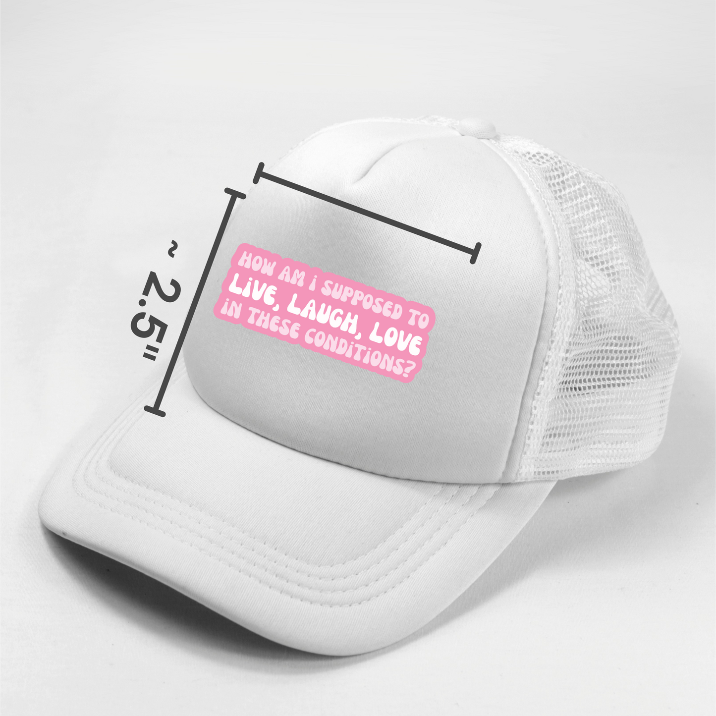 Live Laugh Love Satire Anti-Humour Novelty Waterproof Vinyl Sticker DTF