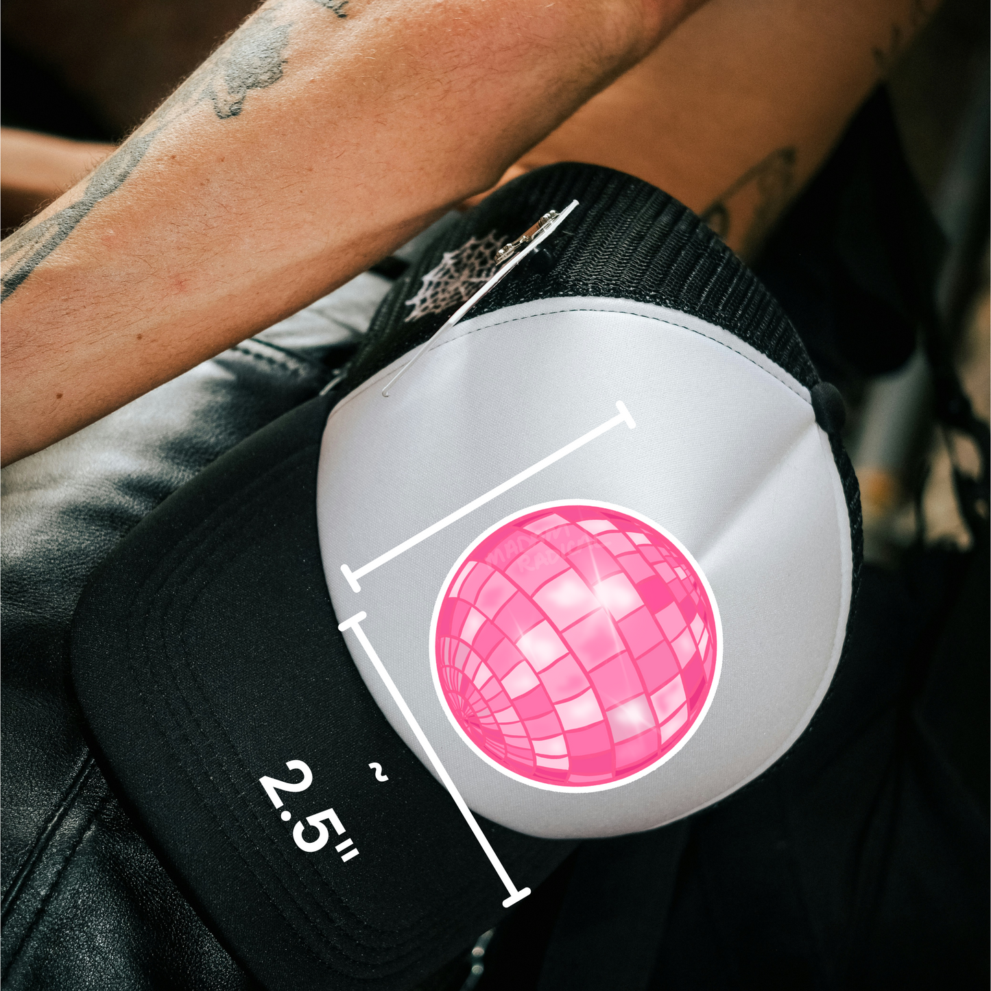 Taylor Swift Inspired Design Pink Disco MirrorBall Ball Waterproof Vinyl