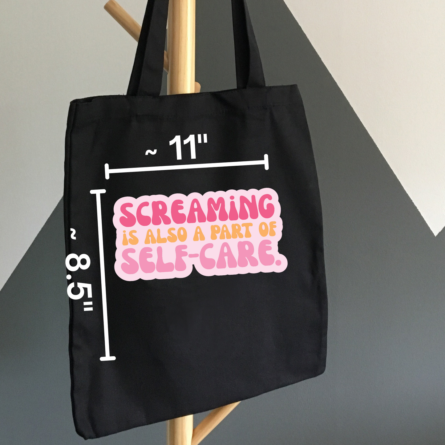 Screaming is Self Care Satire Anti-Humour Novelty Waterproof Vinyl Sticker DTF