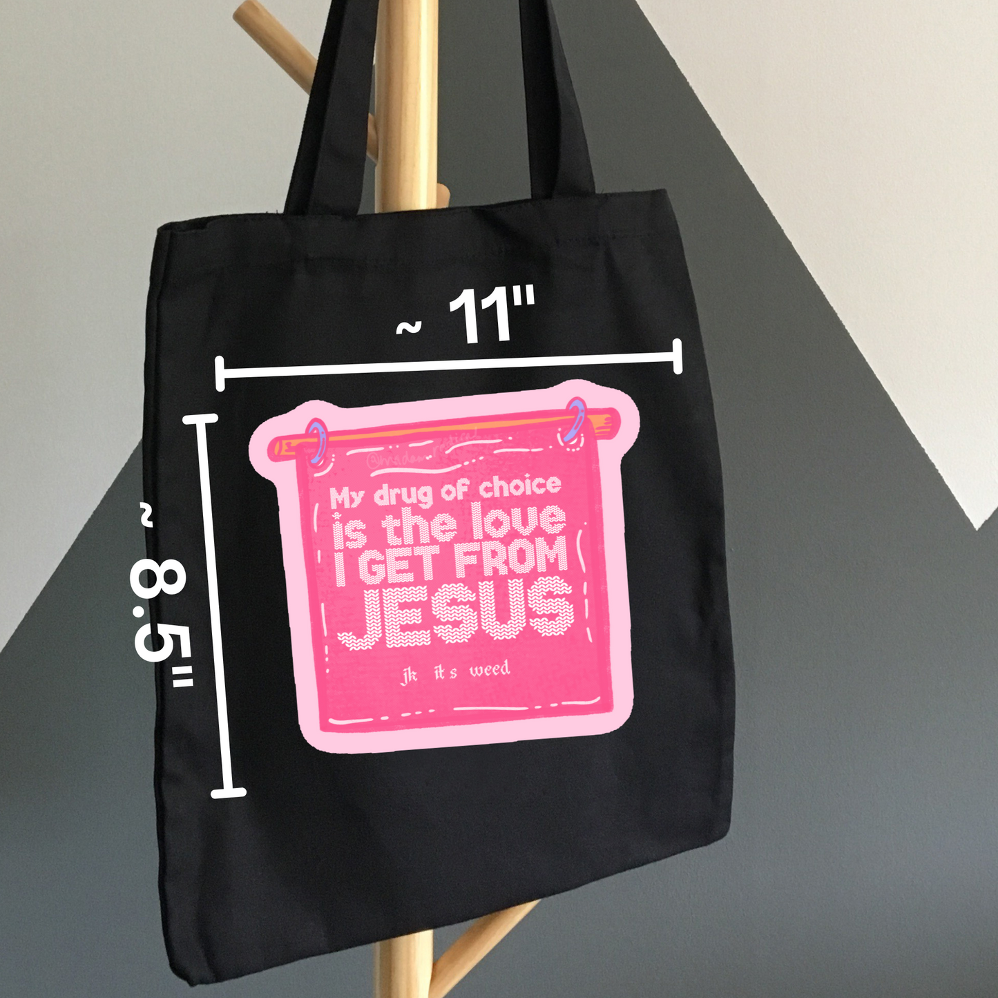 Cross Stitch Anti Religious Trauma Stoner Satire Novelty Waterproof Vinyl Sticker DTF