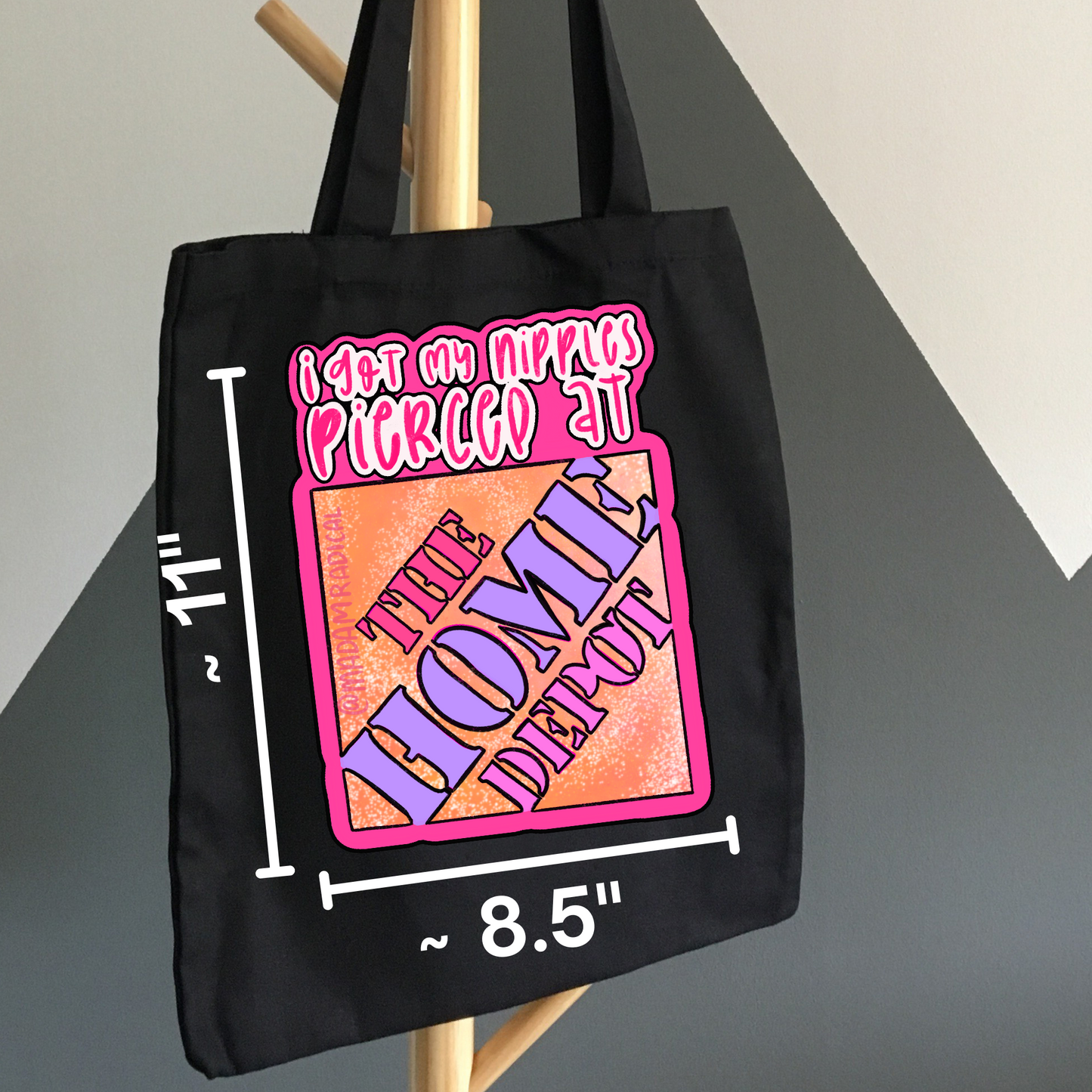 Satire Home Depot Piercings Y2K Novelty Waterproof Vinyl Sticker DTF