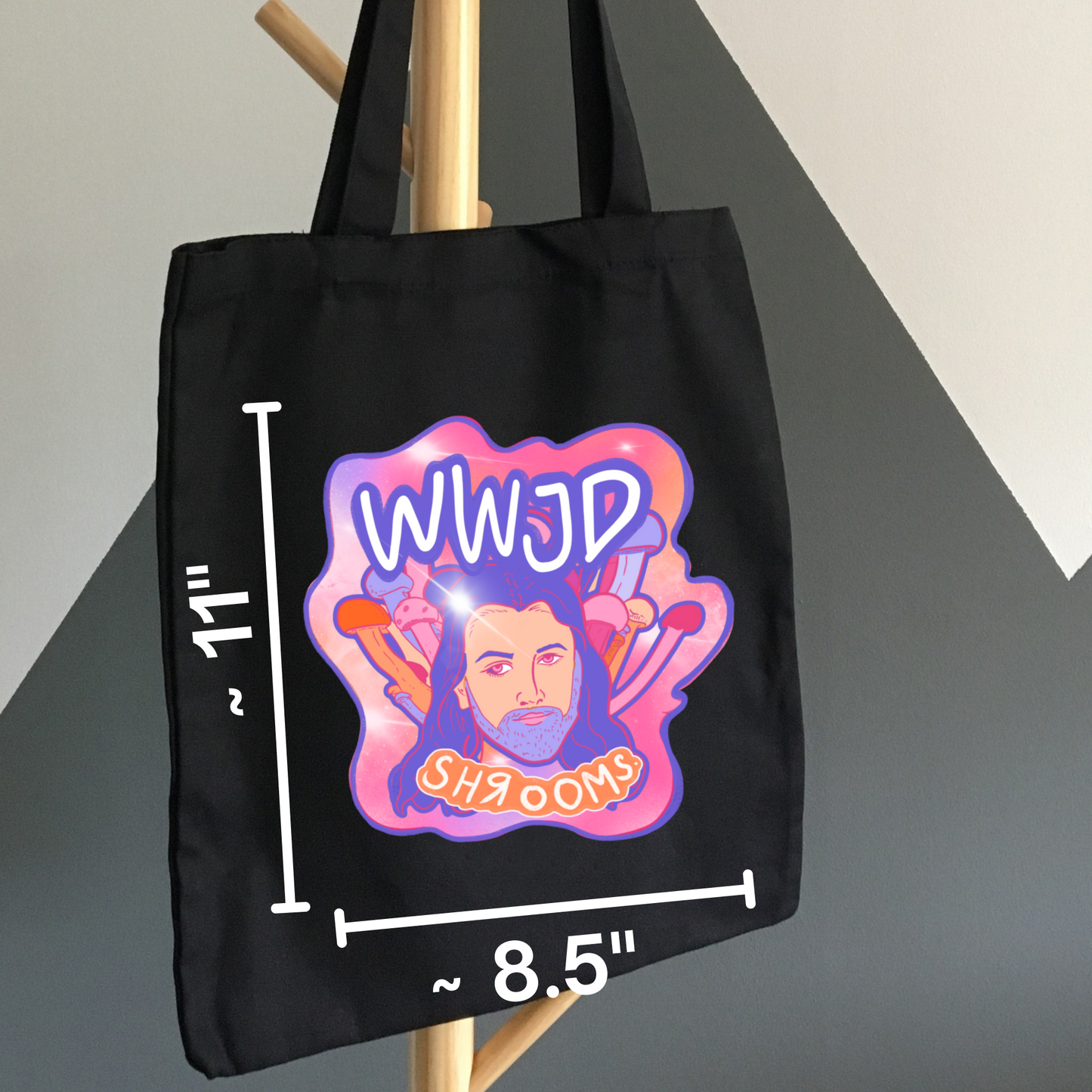 WWJD Shrooms Anti-Religion Joke Jesus Novelty Waterproof Vinyl Sticker DTF