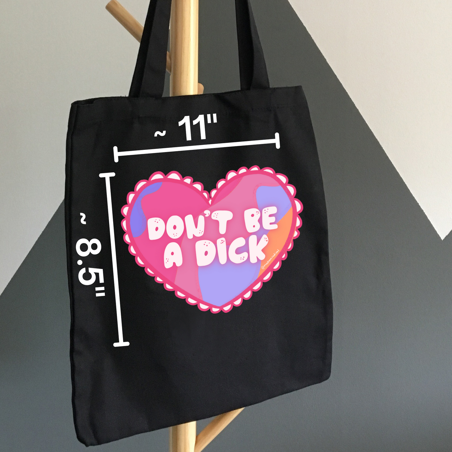 Rainbow Don't Be a Dick Satire Novelty Waterproof Vinyl Sticker DTF