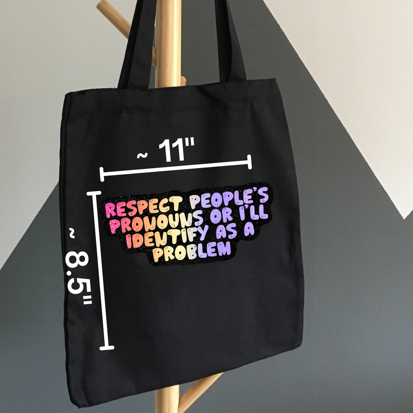 Respect Pronouns Or... Problem Pride Gay LGBTQIA2S+ Novelty Waterproof Vinyl Sticker DTF