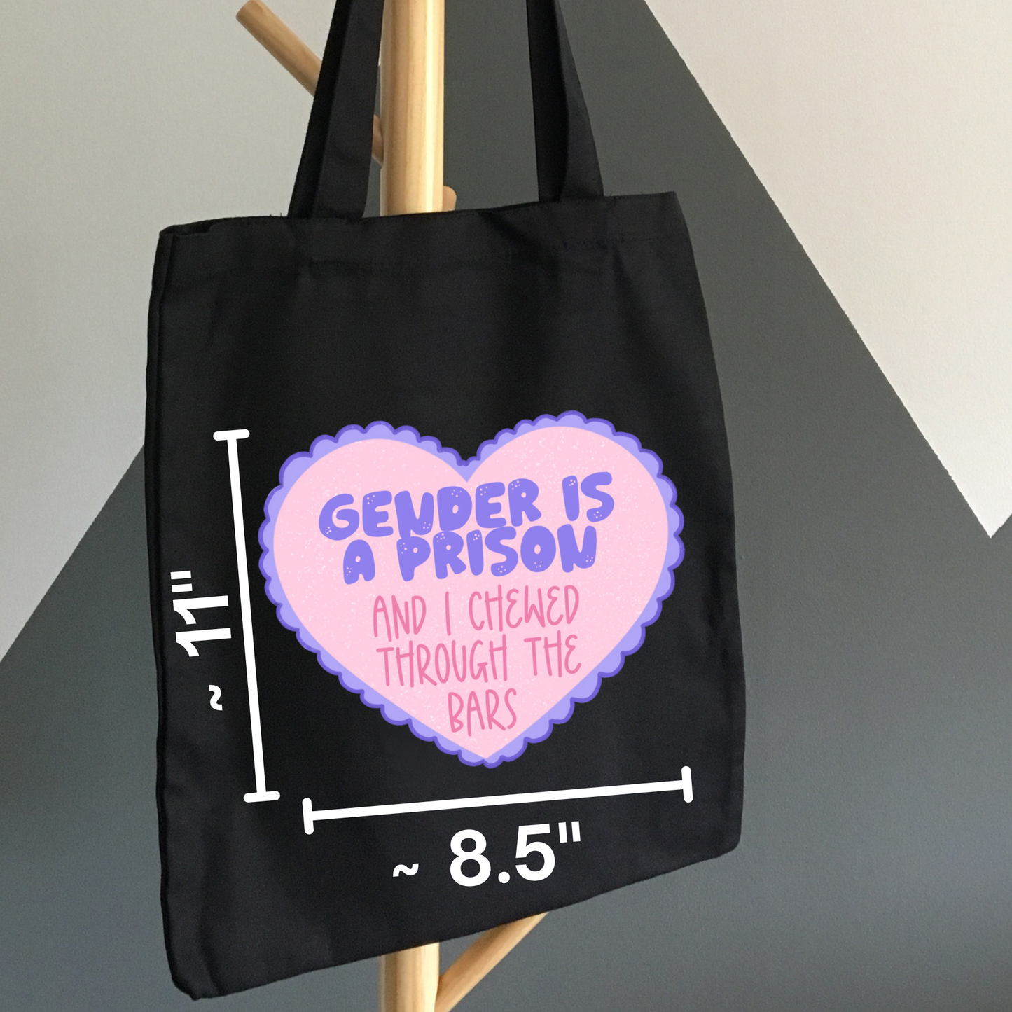 Gender is a Prison and I Chewed Through the Bars Novelty Waterproof Vinyl Sticker DTF