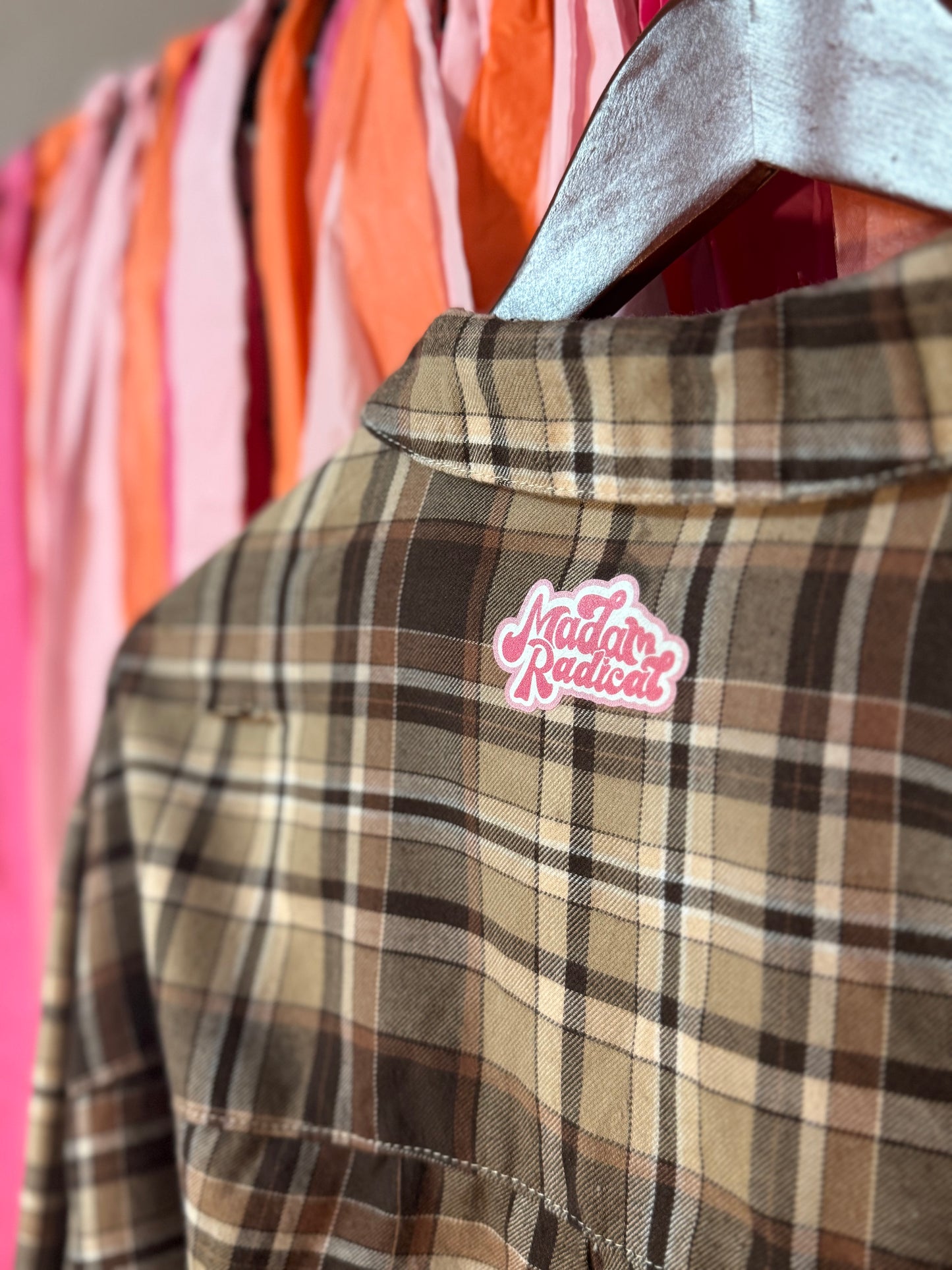 Pocket Arthur Buster Femininomenon Chappell Roan Plaid Long Sleeve Cropped
