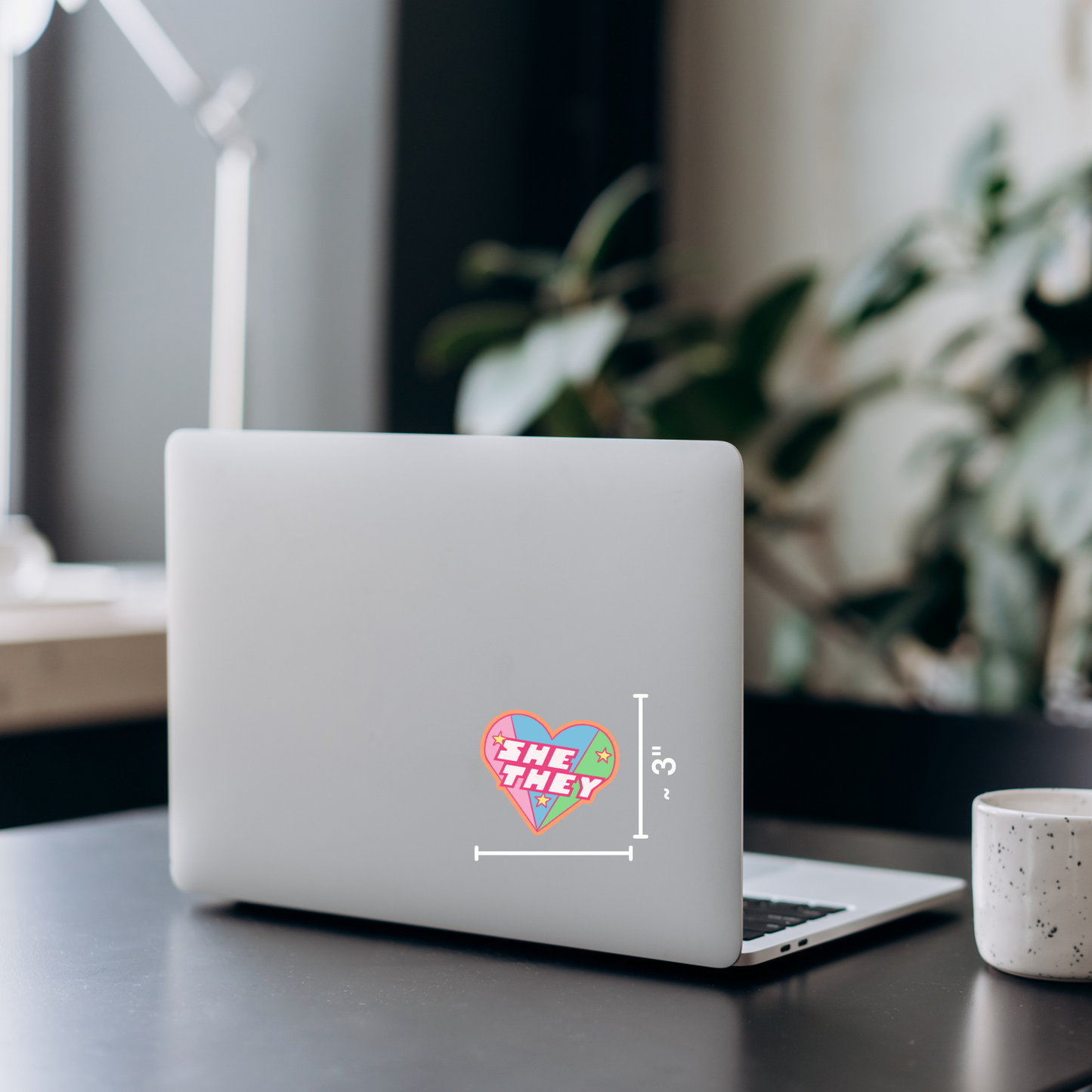 She/They Pronouns Powerpuff Girls Nostalgia Novelty Pride Waterproof Vinyl Sticker DTF