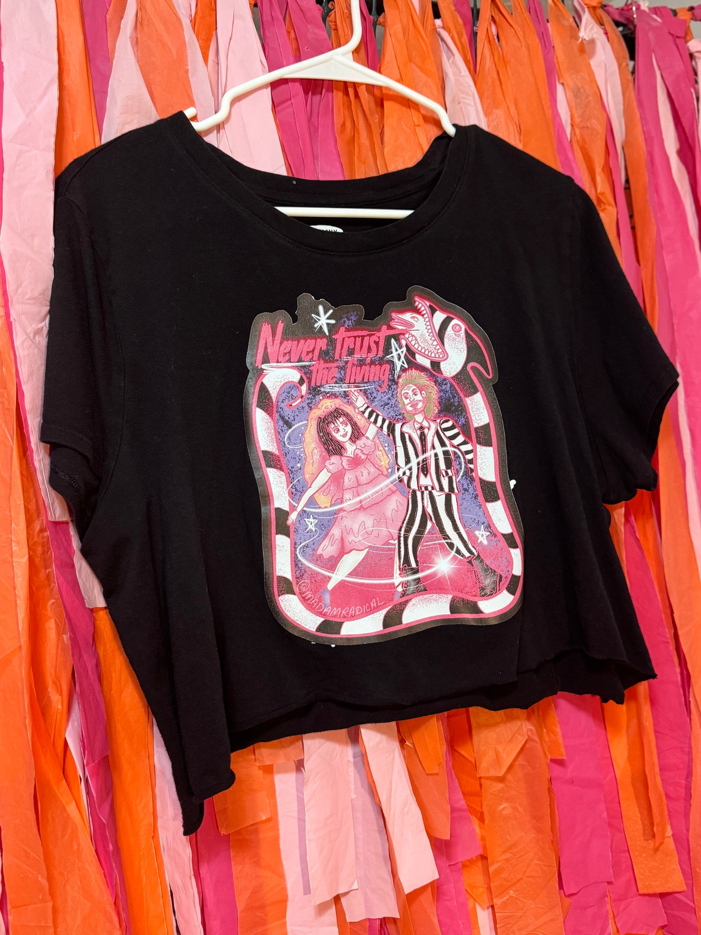 Beetlejuice Steven Rhodes Inspired Never Trust the Living Tshirt