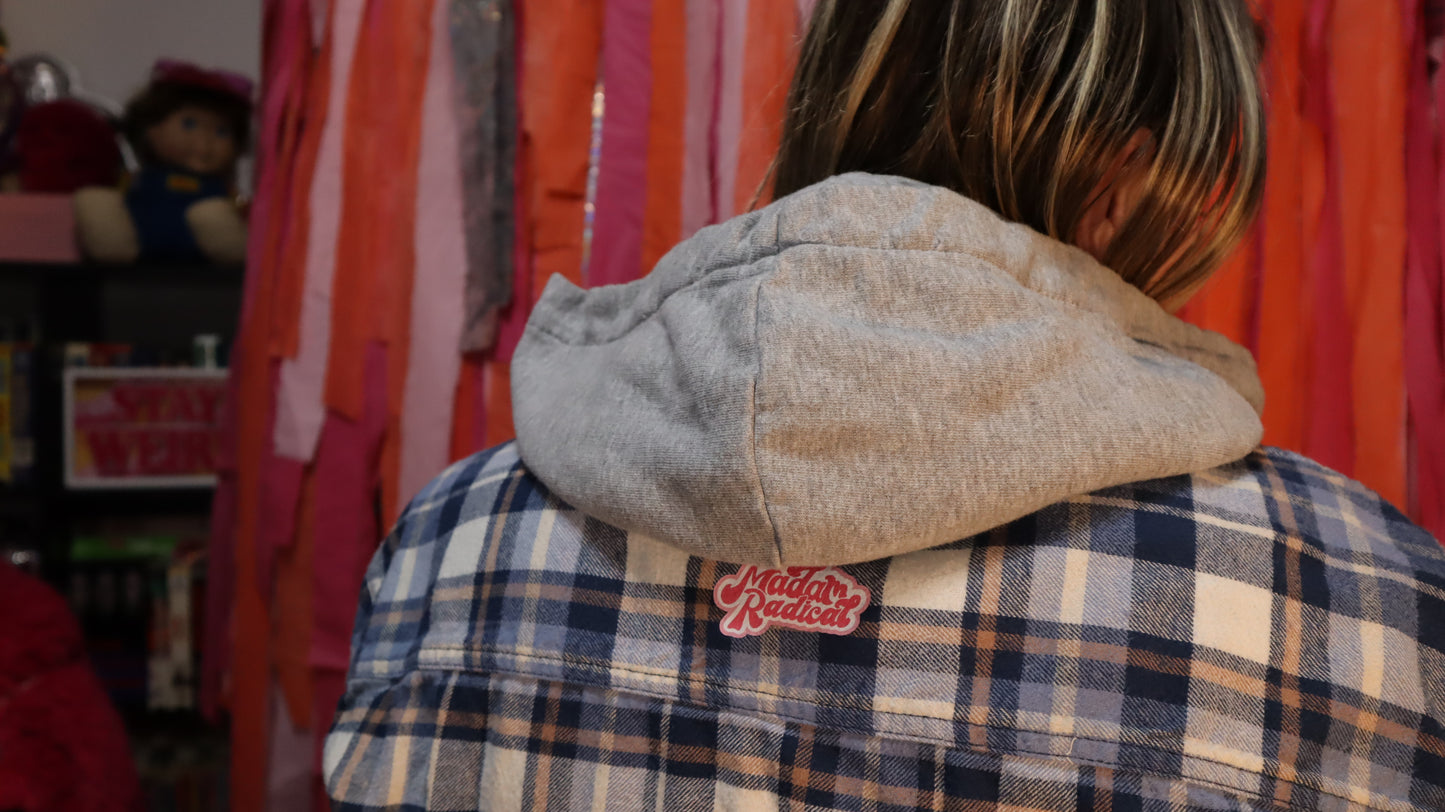 Ghostface Distressed Grunge Plaid Hoodie Jacket Upcycled Canada