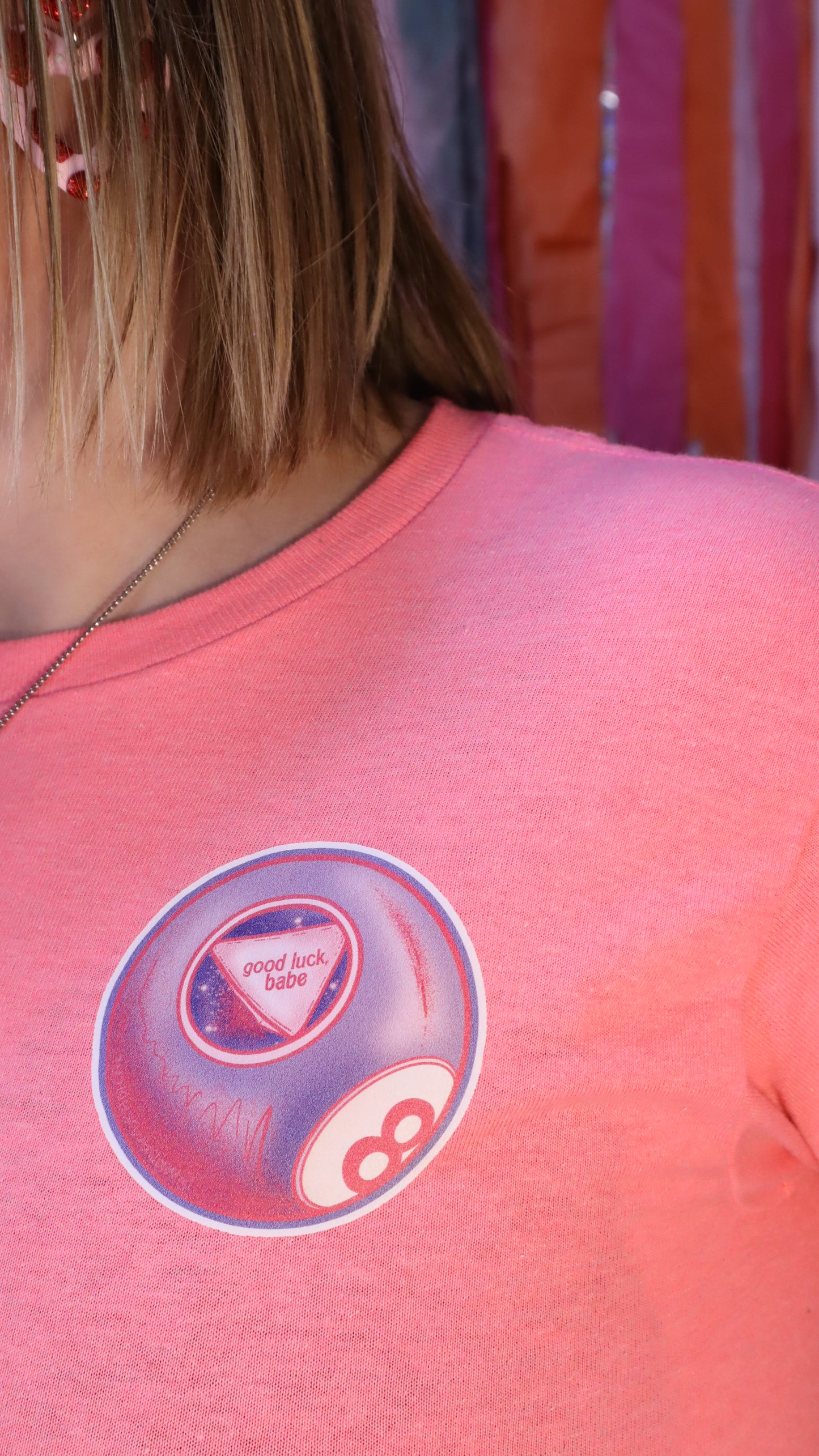 Good Luck Babe Chappell Roan Neon Pink Magic 8 Ball Upcycled Canada
