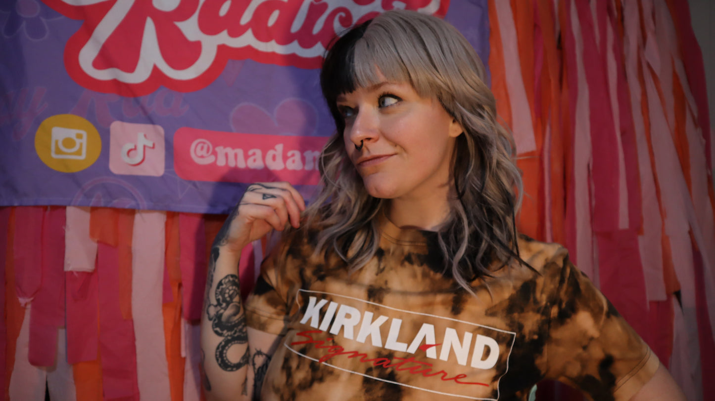 Kirkland Signature Upcycled Costco Tshirt Bleach Dyed