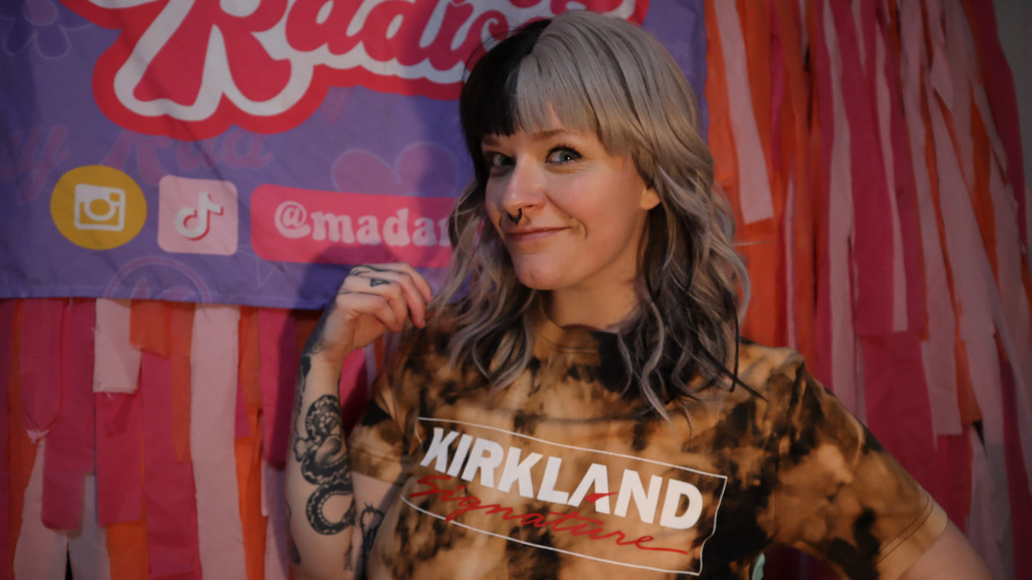 Kirkland Signature Upcycled Costco Tshirt Bleach Dyed
