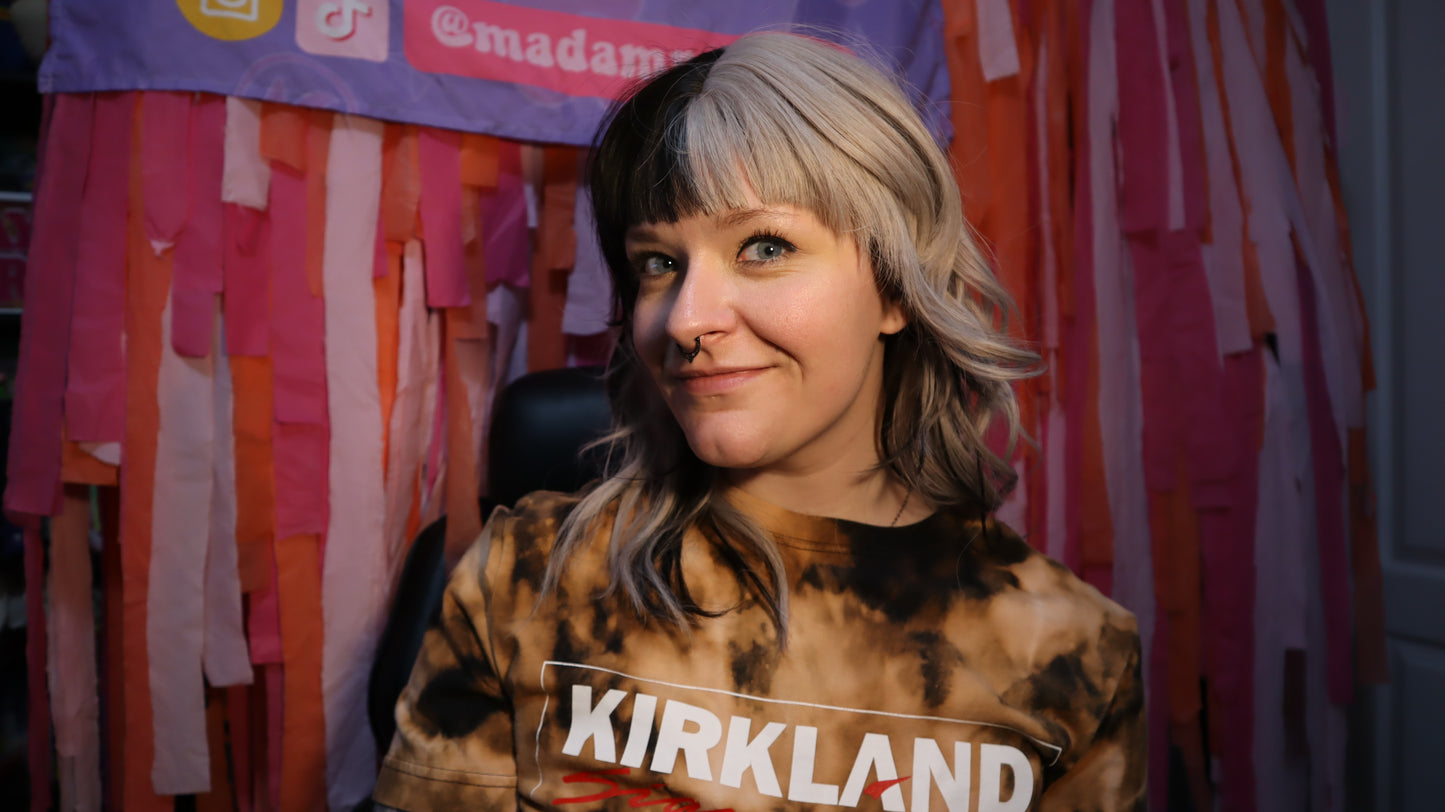 Kirkland Signature Upcycled Costco Tshirt Bleach Dyed