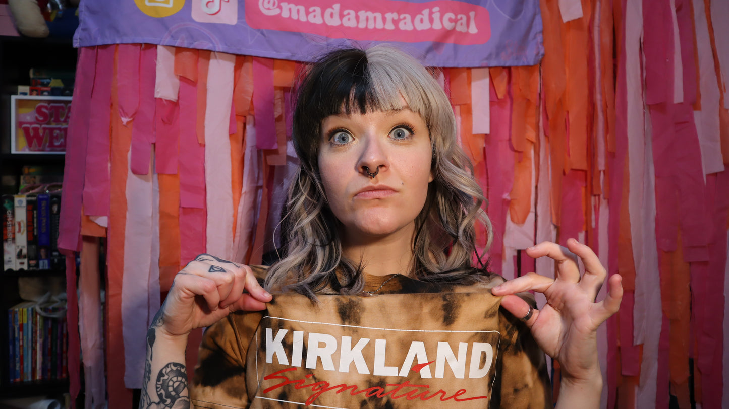 Kirkland Signature Upcycled Costco Tshirt Bleach Dyed