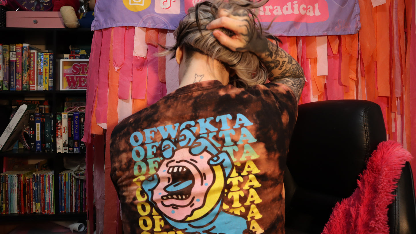 OF Odd Future Cropped Bleach Dye TShirt