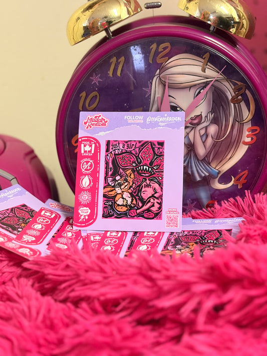 Just a Girl Gremlins x Demogorgon Waterproof Vinyl Sticker