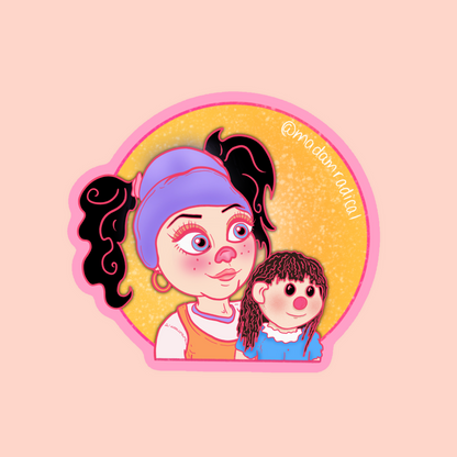 Big Comfy Couch Loonette Molly Clown Dollie Dolly Waterproof Vinyl Sticker DTF Earrings