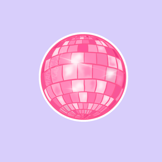 Taylor Swift Inspired Design Pink Disco MirrorBall Ball Waterproof Vinyl