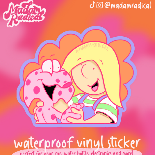 Katie and Orbie Y2K Satire Novelty Waterproof Vinyl Sticker DTF