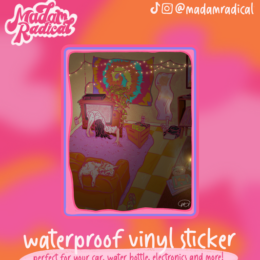 The Ring Horror Retro Stoner Satire Novelty Waterproof Vinyl Sticker DTF