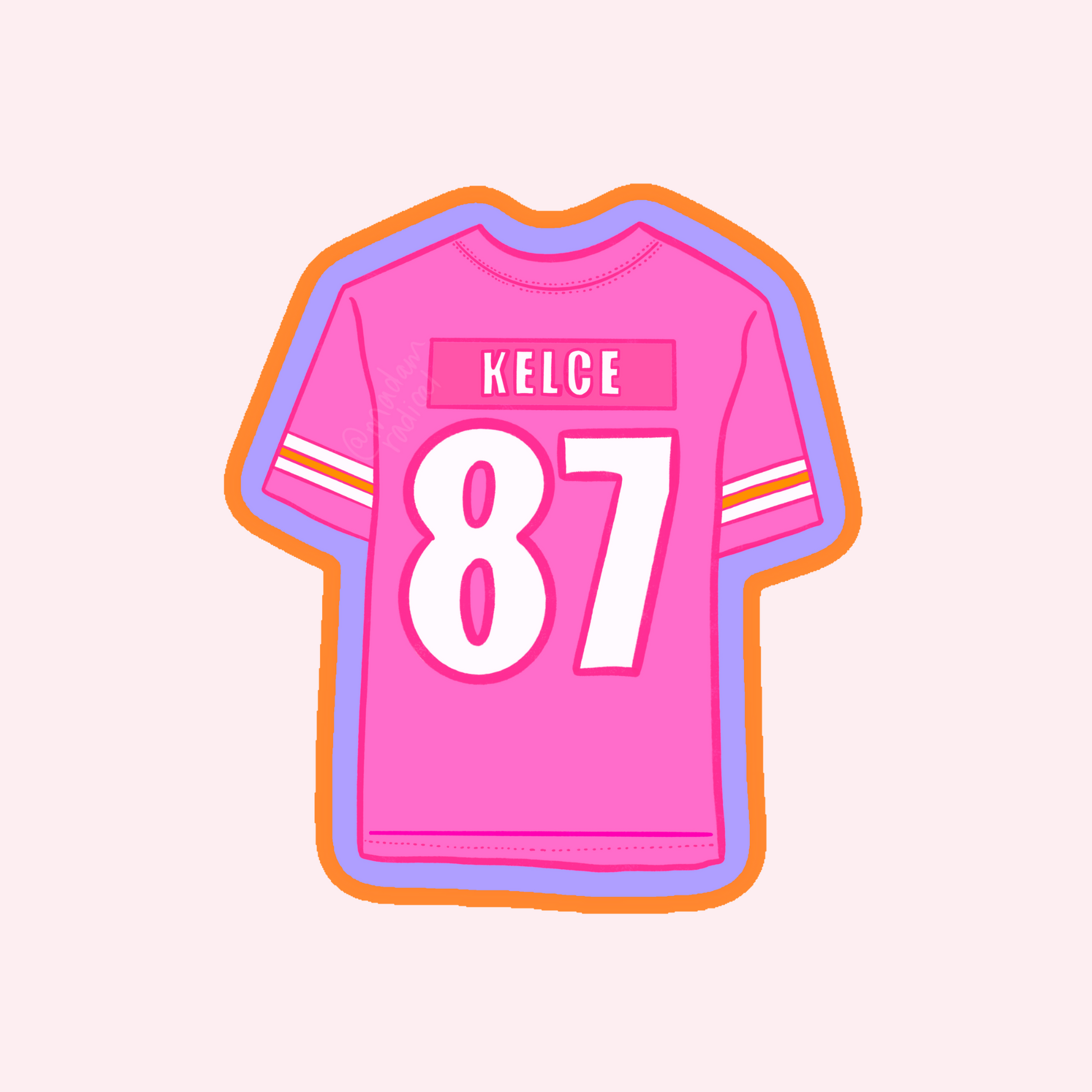 Taylor Swift Travis Kelce Jersey Novelty Waterproof Vinyl Sticker DTF