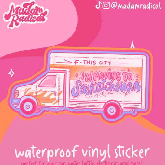 Chappell Roan Moving Saskatchewan The Subway Y2K Nostalgia Satire Novelty Waterproof Vinyl Sticker DTF