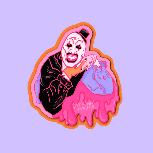 Art the Clown Terrifier Merch Novelty Waterproof Vinyl Sticker DTF Earrings