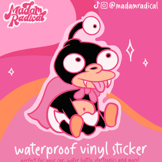 Nibbler Futurama Y2K Nostalgia Satire Novelty Waterproof Vinyl Sticker DTF